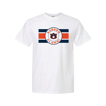 The Auburn Alumni Stripes | White Tee
