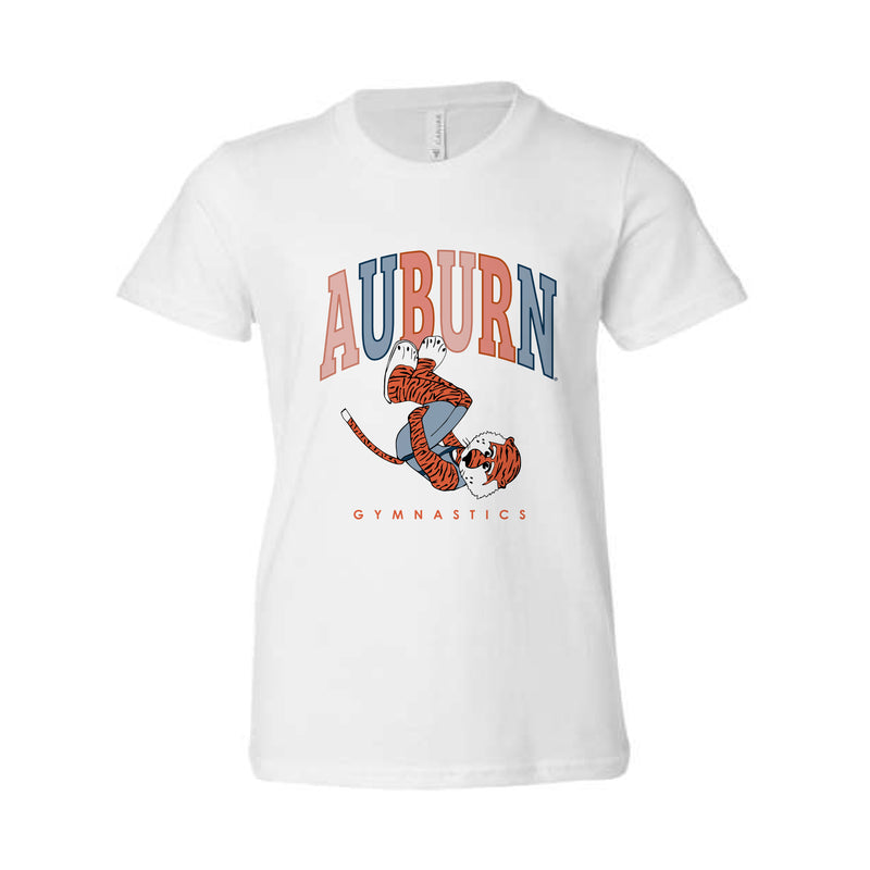 The Auburn Arch Front Tuck Aubie | Youth White Tee