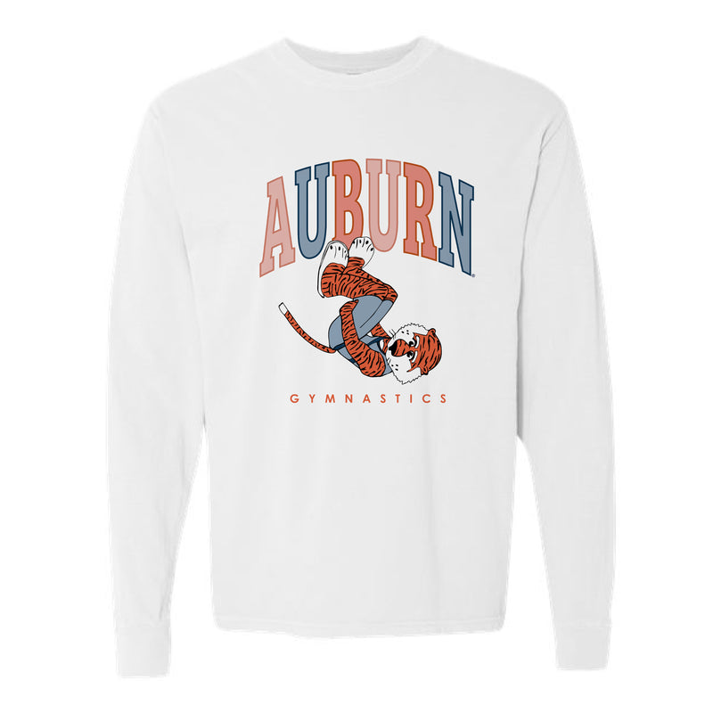 The Auburn Arch Front Tuck Aubie | Adult White Long Sleeve