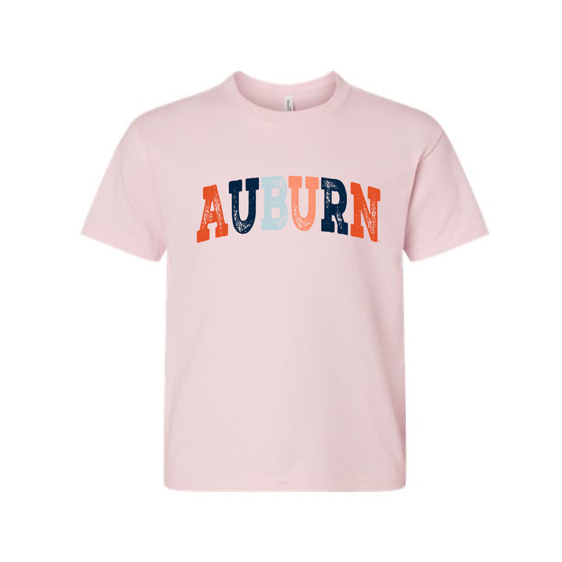 The Auburn Arch Multi | Youth Soft Pink Tee