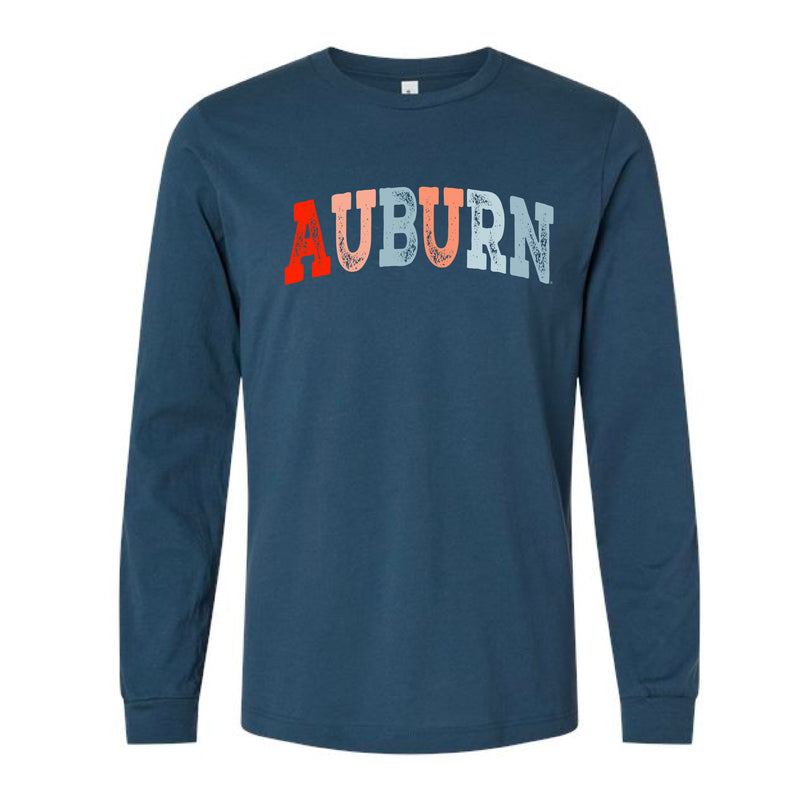 The Auburn Arch Multi | Vintage Navy Long Sleeve Tee