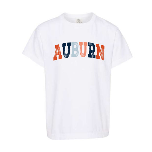 The Auburn Arch Multi | Youth White Tee