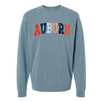 The Auburn Arch Multi | Pigment Slate Blue Crewneck Sweatshirt