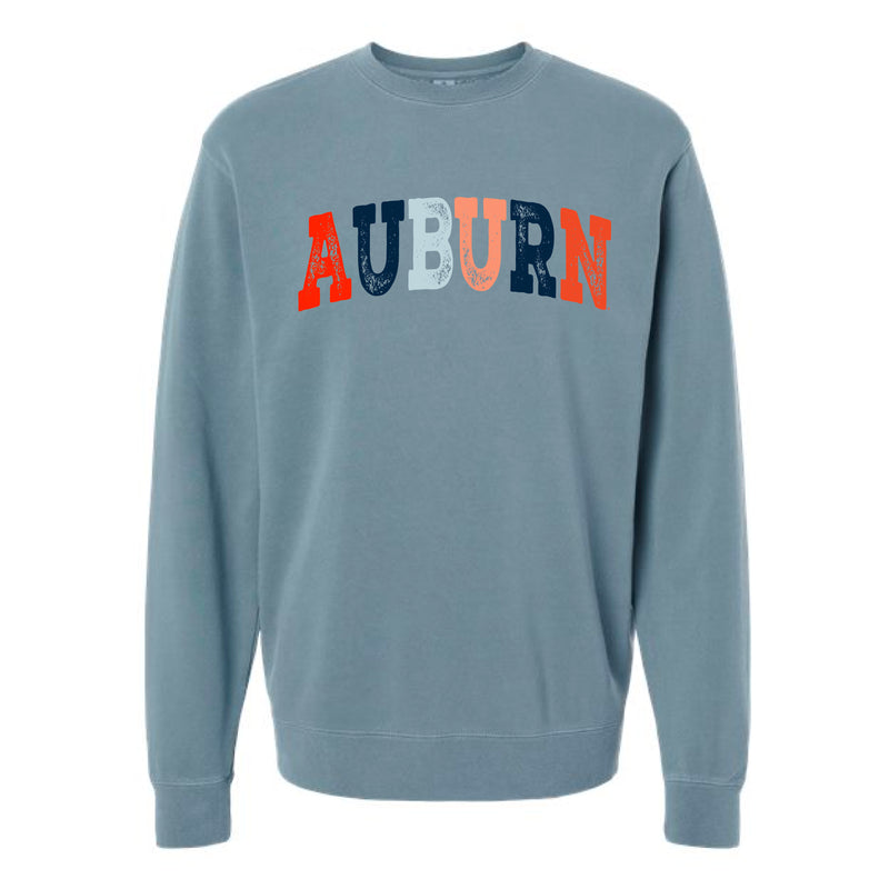 The Auburn Arch Multi | Pigment Slate Blue Crewneck Sweatshirt