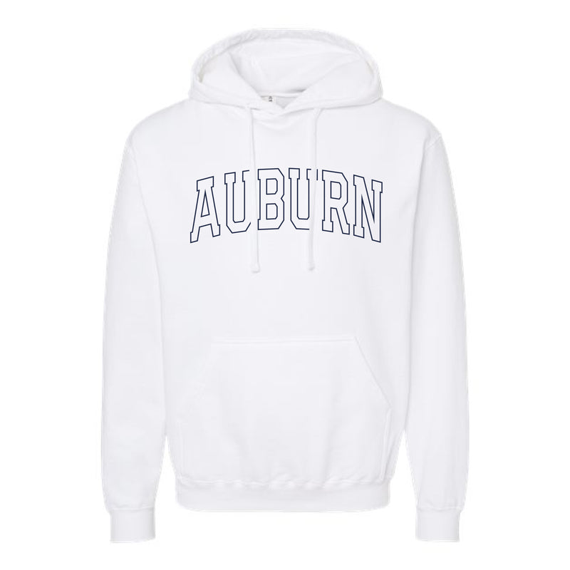 The Auburn Arch Outline | White Hoodie