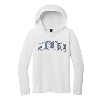 The Auburn Arch Outline | Youth White Hoodie