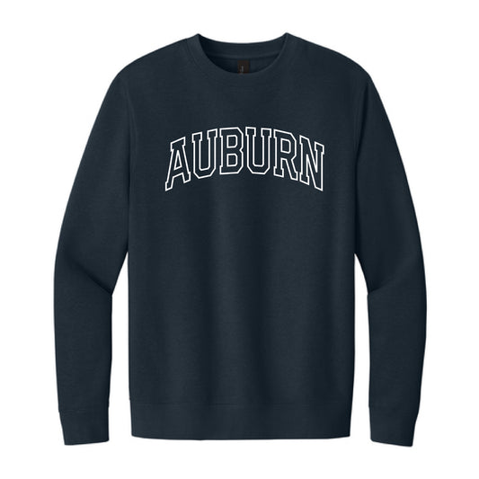 The Auburn Arch Outline | New Navy Crewneck Sweatshirt