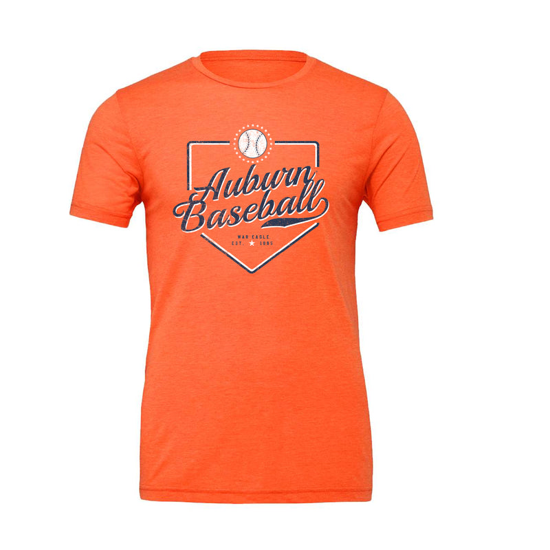 The Auburn Baseball Plate | Adult Orange Tee