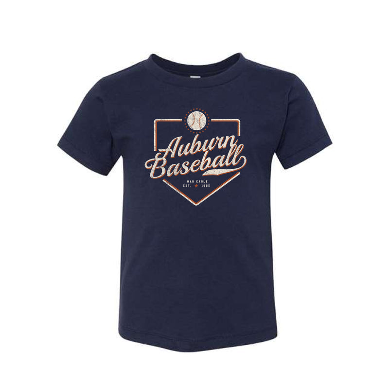 The Auburn Baseball Plate | Toddler Navy Tee