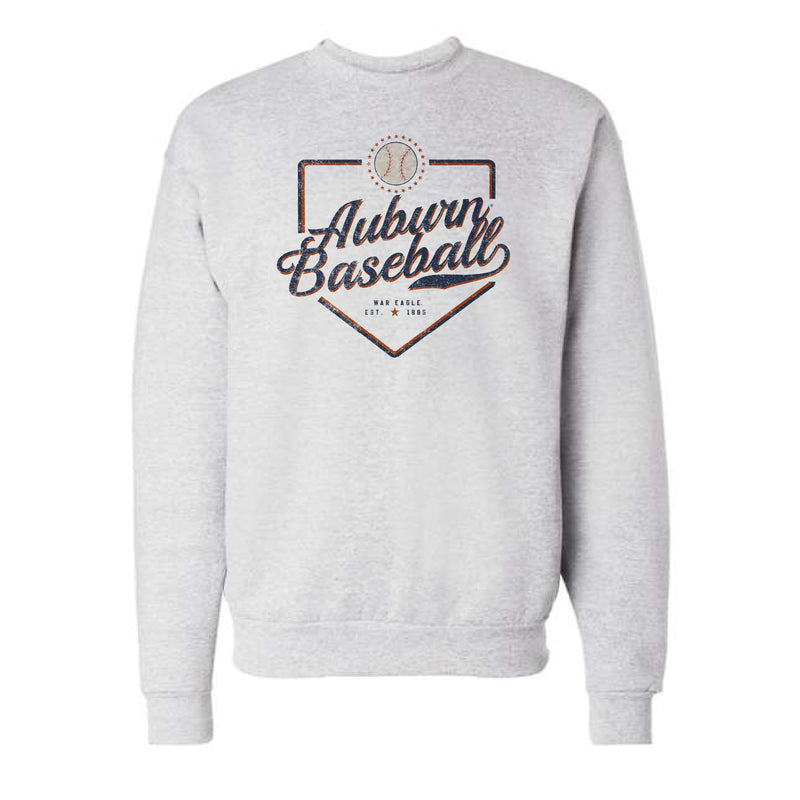 The Auburn Baseball Plate | Adult Ash Sweatshirt