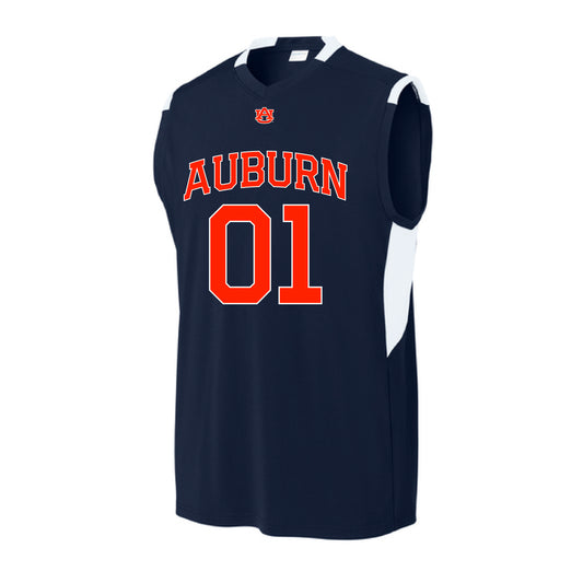 The AU Logo | Youth True Navy/ White V-Neck