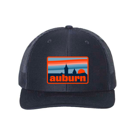The Auburn Campus Patch Hat | Embroidered Navy Trucker Cap