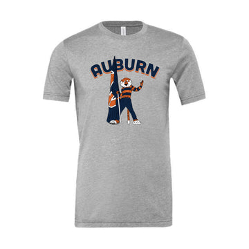 The Auburn Flag Aubie | Athletic Heather Tee