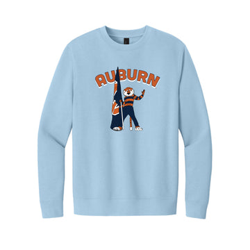 The Auburn Flag Aubie | Ice Blue Crewneck Sweatshirt