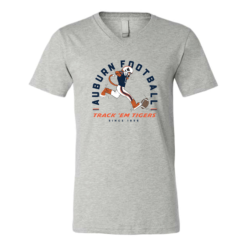 The Auburn Football 1856 | Athletic Heather V-Neck Tee