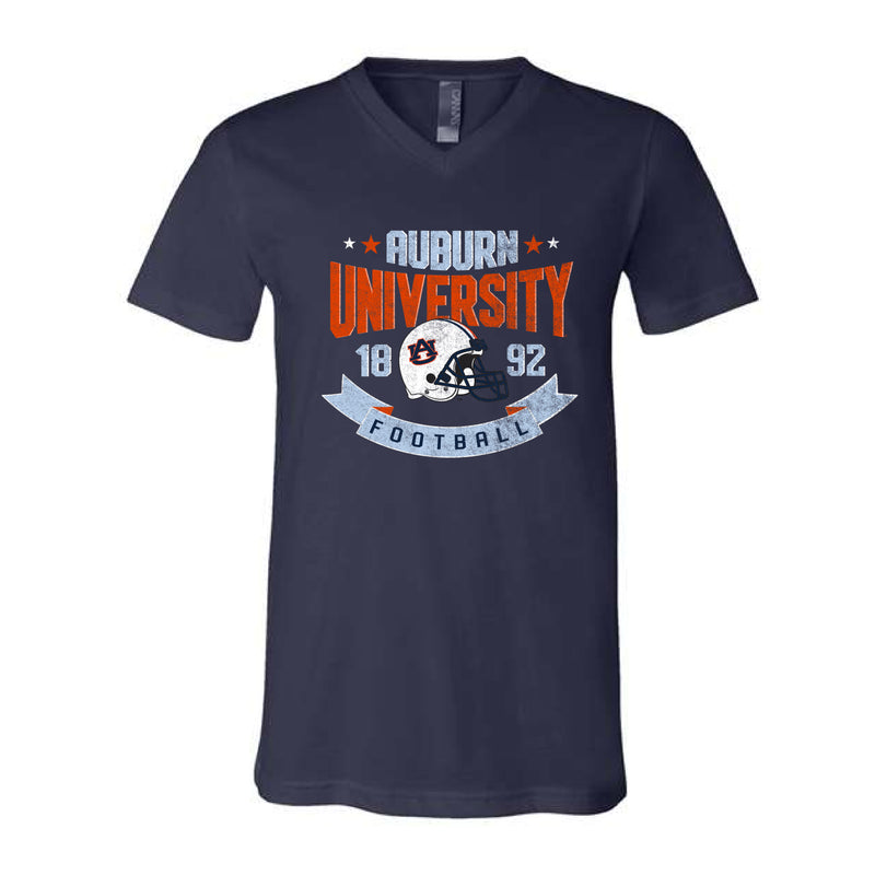 The Auburn Football EST | Navy V-Neck Tee