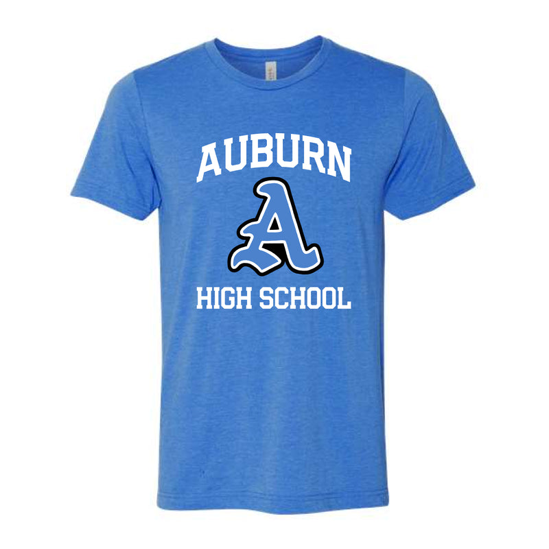 The Auburn High Crest | Heather True Royal Tee