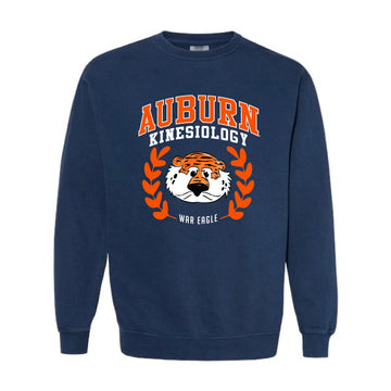The Auburn Kinesiology Seal | Adult True Navy Crewneck Sweatshirt