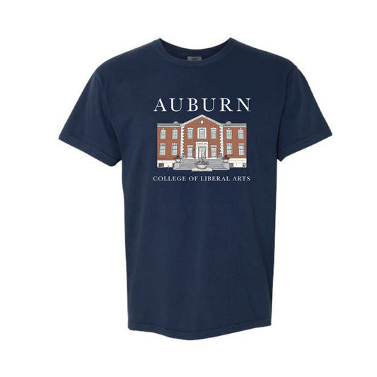 The Auburn Liberal Arts Building | Adult True Navy Tee