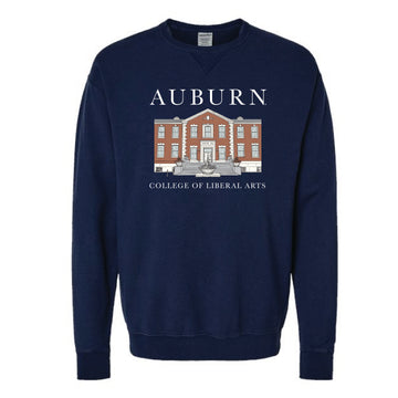 The Auburn Liberal Arts Building | Adult Navy Sweatshirt