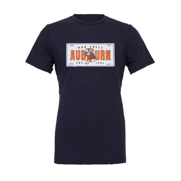 The Auburn License Plate | Navy Tee