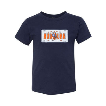 The Auburn License Plate | Toddler Navy Tee