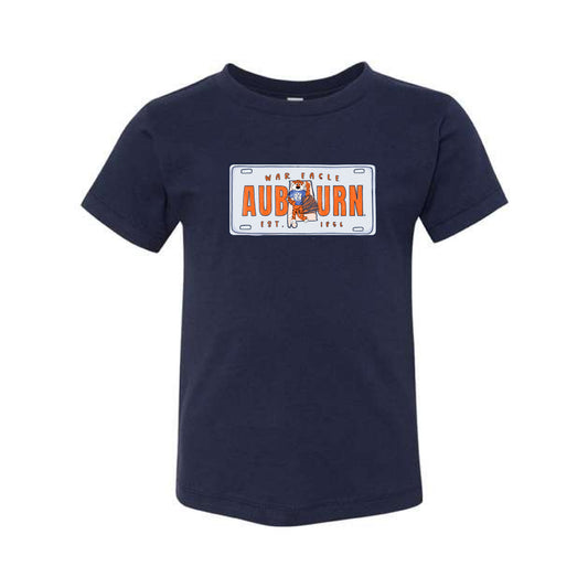 The Auburn License Plate | Toddler Navy Tee