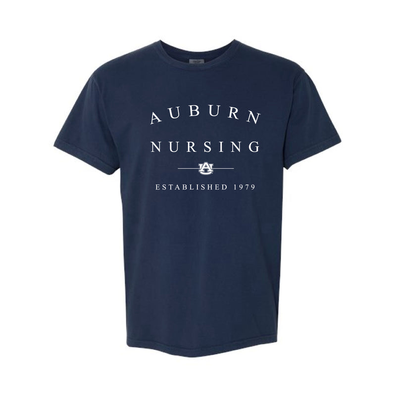 The Auburn Nursing Serif | Adult True Navy Tee