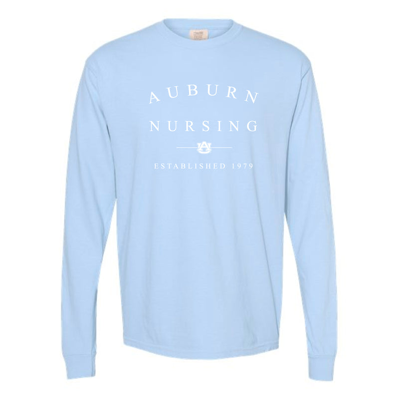 The Auburn Nursing Serif | Adult Hydrangea Long Sleeve Tee