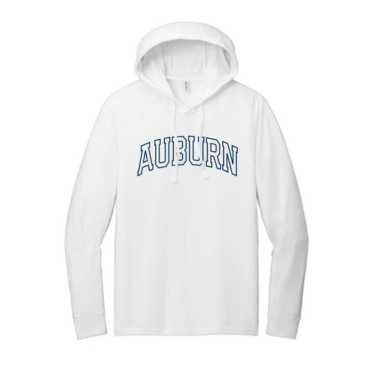 The Auburn Outline Arch | Bright White Hoodie