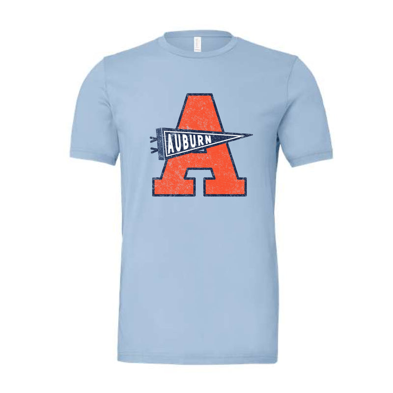 The Auburn Pennant A | Baby Blue Tee
