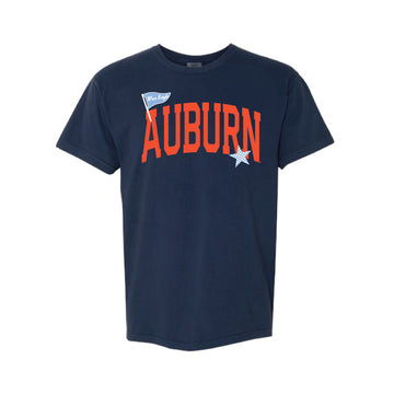 The Auburn Pennant Star | Adult True Navy Tee