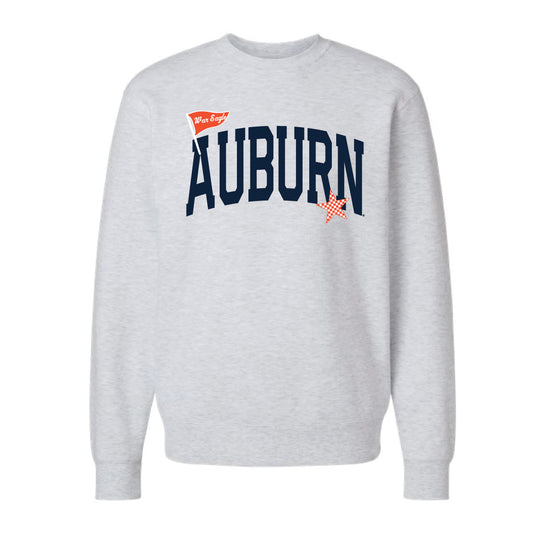 The Auburn Pennant Star | Adult Ash Sweatshirt