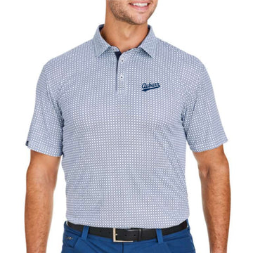 The Auburn Script Logo | Embroidered Navy Polo