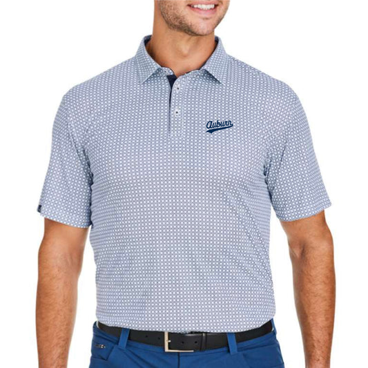 The Auburn Script Logo | Embroidered Navy Polo