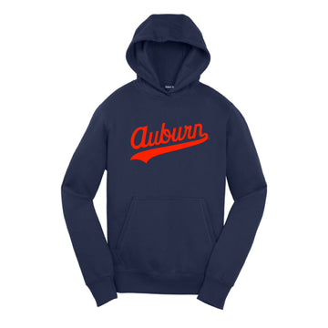 The Auburn Script Logo | Youth True Navy Hooded Sweatshirt