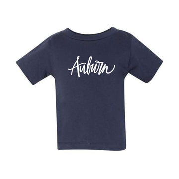 The Auburn Script | Baby Navy Tee