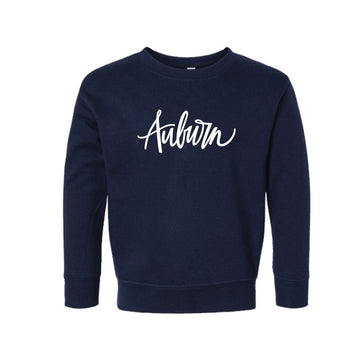 The Auburn Script Tee |.Toddler Navy Sweatshirt