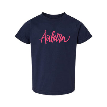 The Auburn Script | Toddler Navy Tee