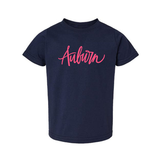 The Auburn Script | Toddler Navy Tee