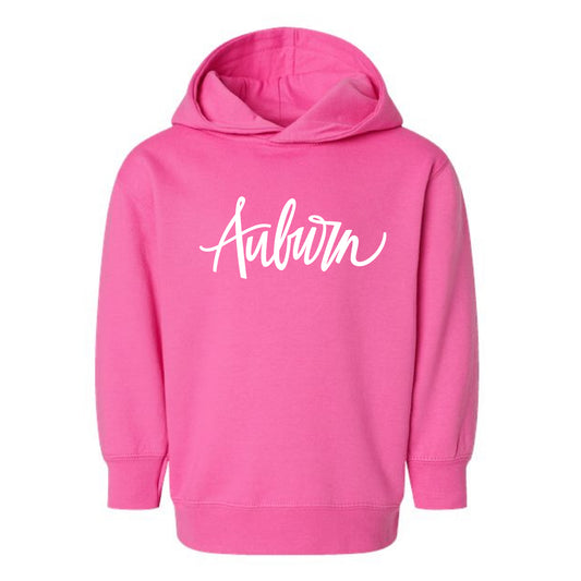 The Auburn Script | Toddler Raspberry Hoodie