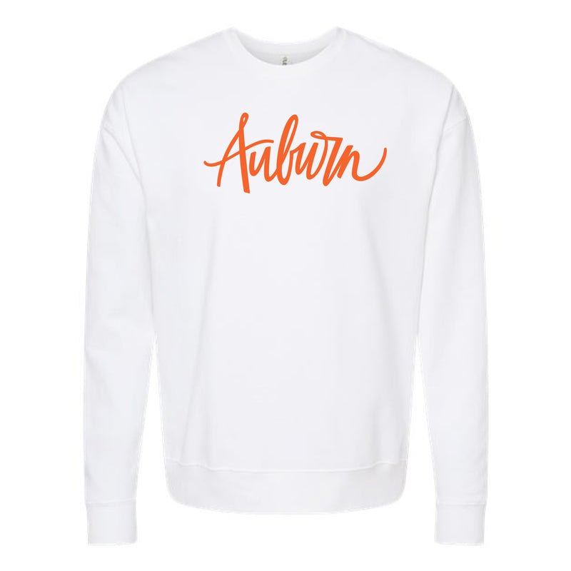 The Auburn Script | White Sweatshirt