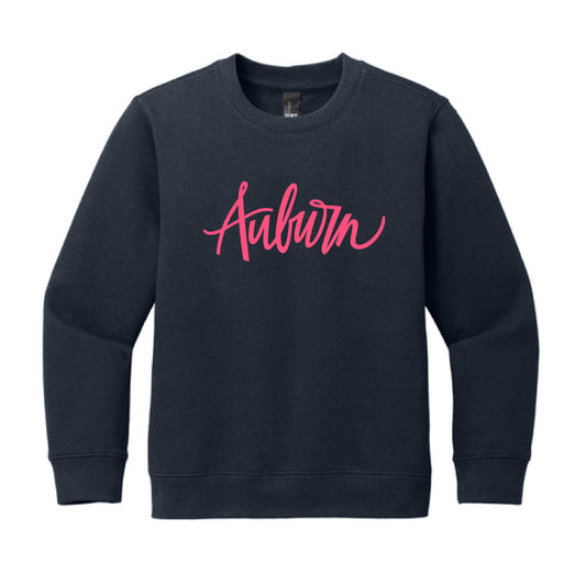 The Auburn Script | Youth New Navy Crew