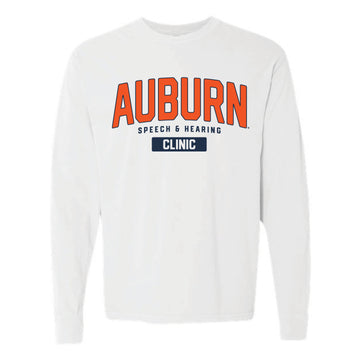 The Auburn Speech & Hearing Arch |  White Long Sleeve Tee