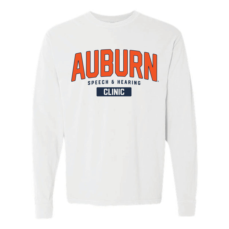 The Auburn Speech & Hearing Arch |  White Long Sleeve Tee