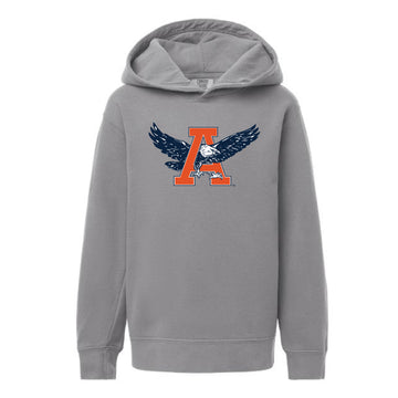 The Auburn Throwback Eagle | Youth Grey Hooded Sweatshirt