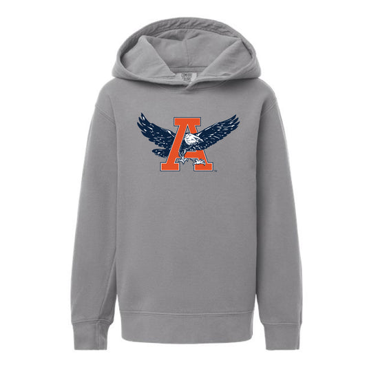 The Auburn Throwback Eagle | Youth Grey Hooded Sweatshirt