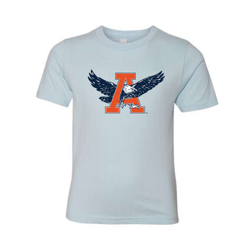 The Auburn Throwback Eagle | Youth Light Blue Tee