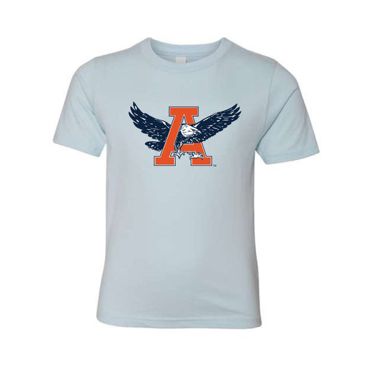 The Auburn Throwback Eagle | Youth Light Blue Tee