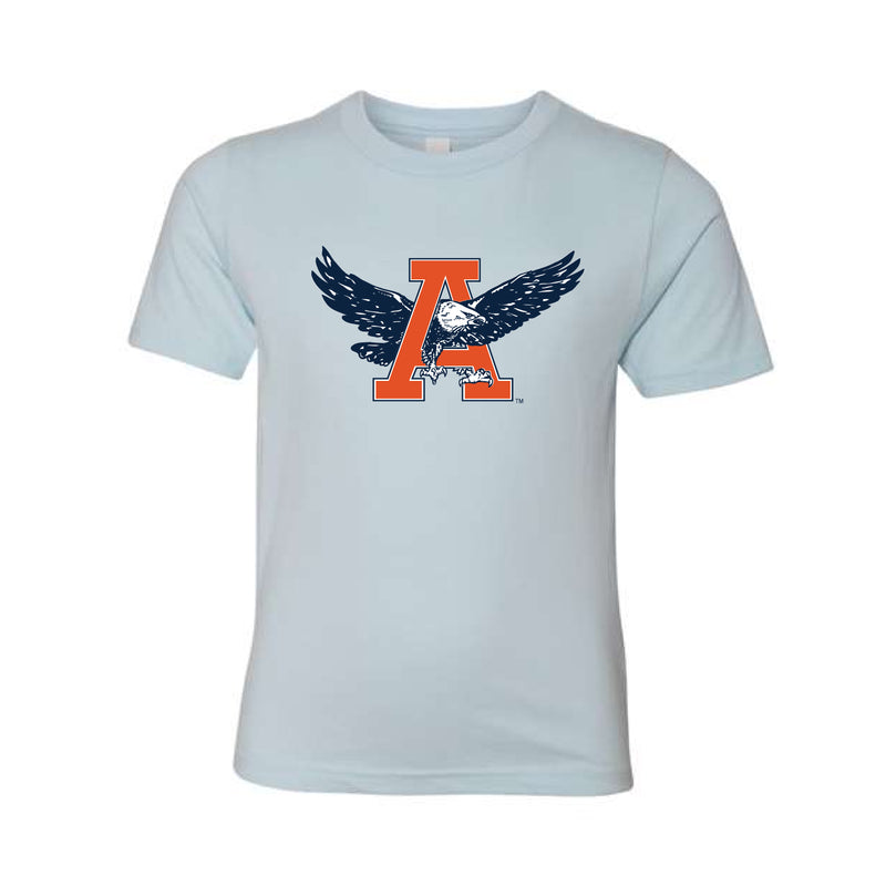The Auburn Throwback Eagle | Youth Light Blue Tee